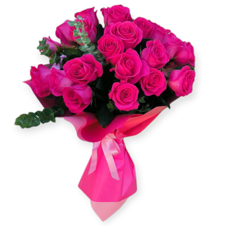 Buchete Trandafiri - 25 Trandafiri Roz – Buchet Delicat Premium Buqueteria