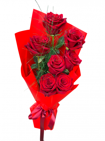 Buchete Trandafiri - Buchet clasic cu 7 trandafiri – simbol al eleganței și iubirii autentice