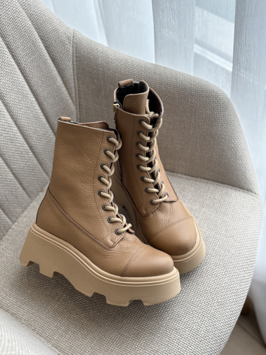 Bocanci bej din piele naturală – fabricați în România [4]