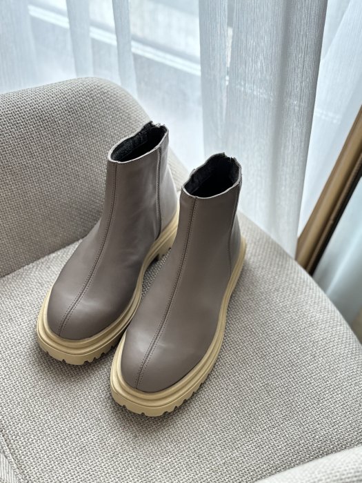 Botine grej  din piele naturală – Made in Romania [5]