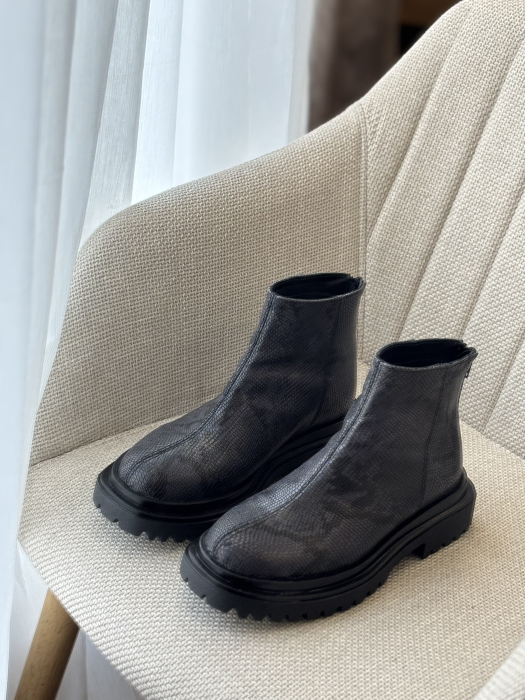 Botine din piele naturală croco [4]