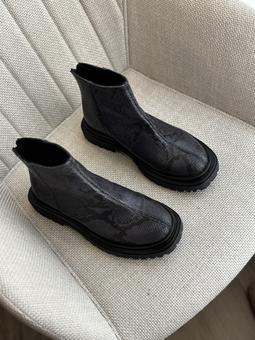 Botine din piele naturală croco [2]