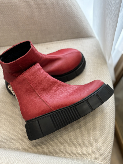 Botine talpă înaltă din piele naturală – Made in Romania - - Copie [4]