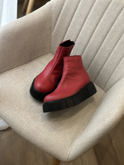 Botine talpă înaltă din piele naturală – Made in Romania - - Copie [5]