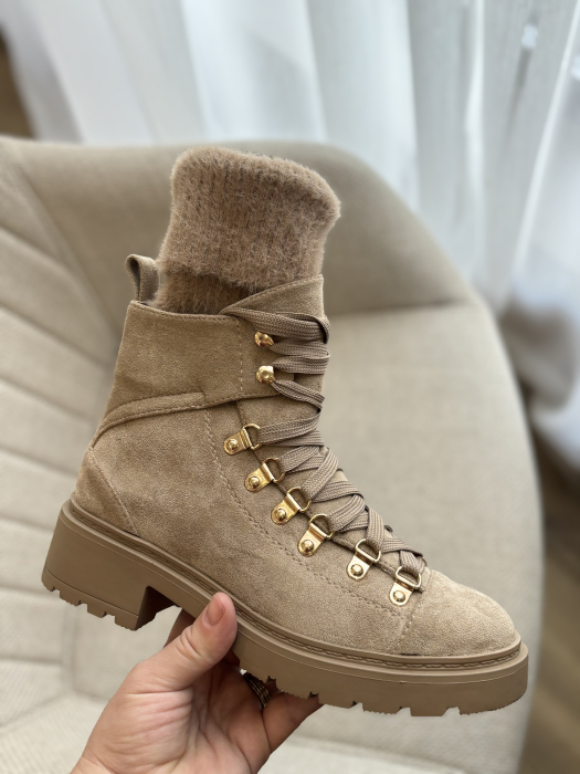 Ghete bej cu detalii aurii [4]