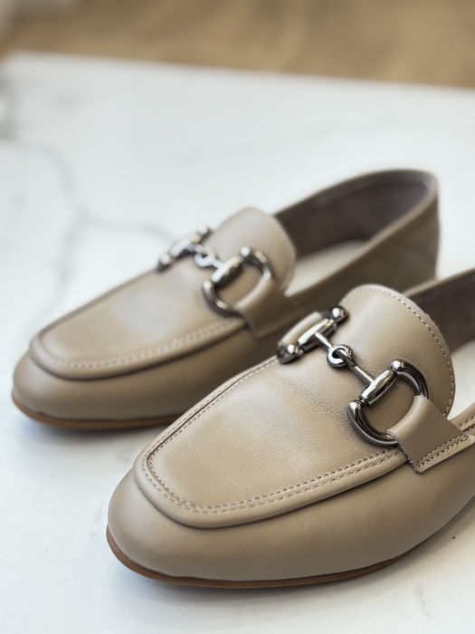 Loafers piele naturală - bej [3]
