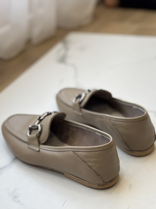 Loafers piele naturală - bej [4]