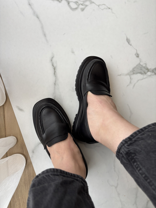 Loafers piele naturală - negru [3]