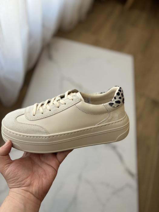Sneakers piele naturală - bej [2]