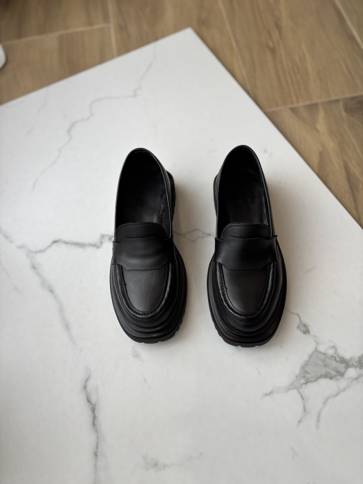 Loafers piele naturală - negru [4]