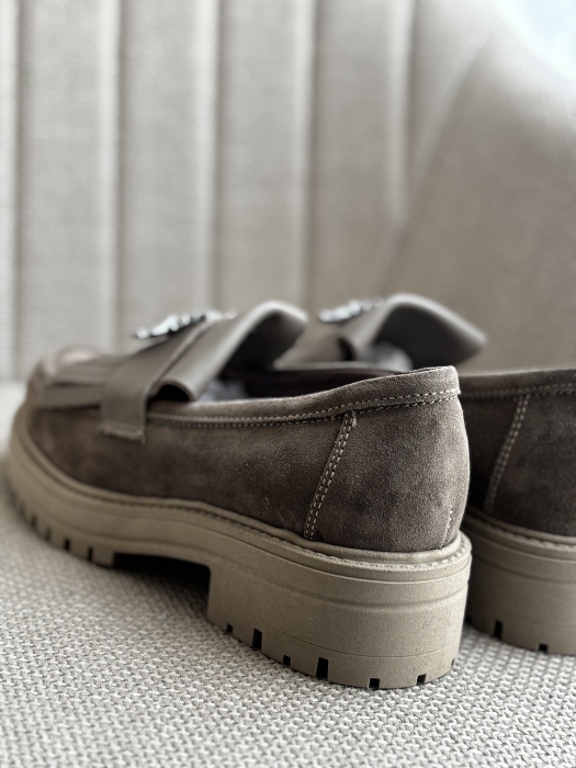 Loafers piele naturală întoarsă -maro accesoriu [6]