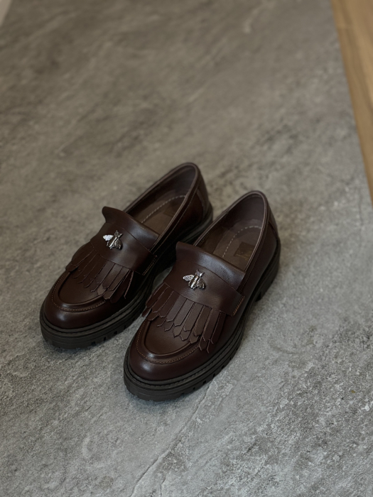 Loafers piele naturală - chocolat [2]