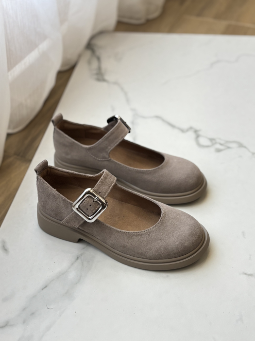PREMIUM Pantofi piele naturală - cu bareta [5]