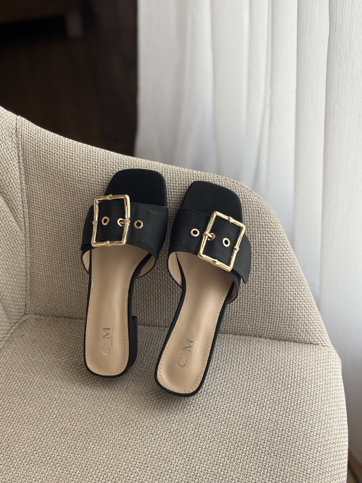 Papuci negrii - cataramă reglabilă [5]