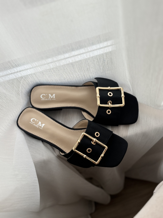 Papuci negrii - cataramă reglabilă [3]