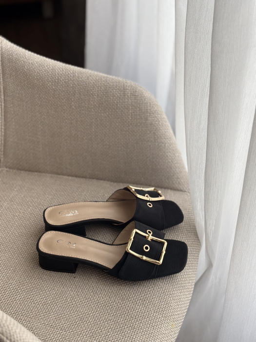 Papuci negrii - cataramă reglabilă [2]