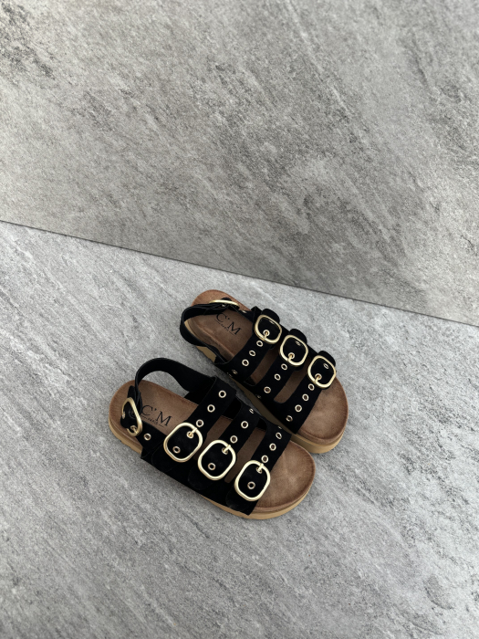 Sandale negre cu barete reglabile [3]