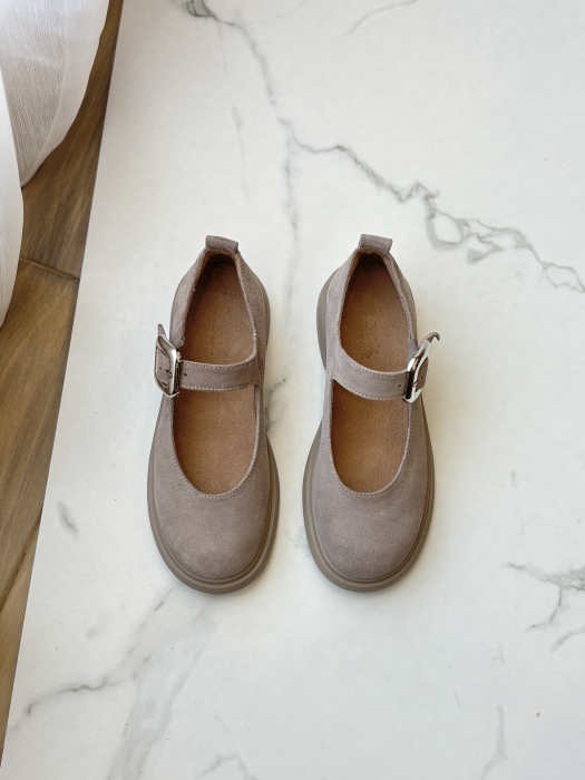 Pantofi piele naturală - cu bareta [2]