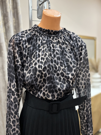 Produse - Bluză elegantă cu inserții aurii