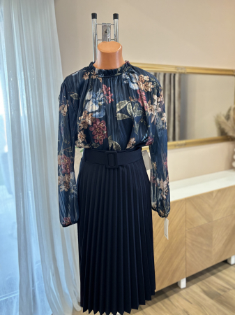 Bluze - Bluză elegantă - albastru floral