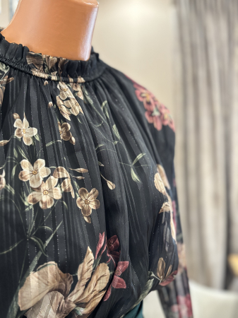 Bluză elegantă - negru floral [4]