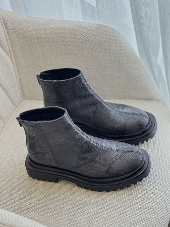 Botine din piele naturală croco [4]