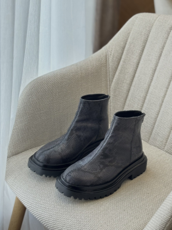 Botine din piele naturală croco [5]