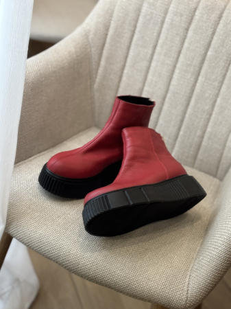 Botine talpă înaltă din piele naturală – Made in Romania - - Copie [2]