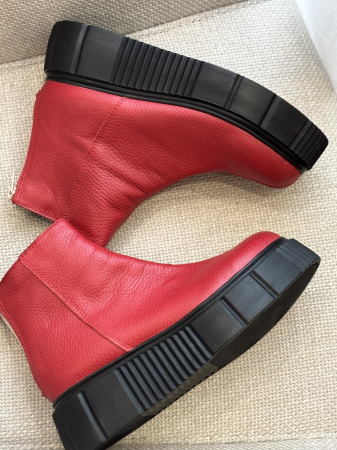 Încălțăminte - Botine talpă înaltă din piele naturală – Made in Romania - - Copie