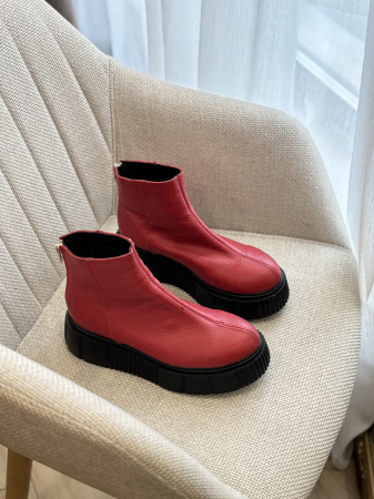 Botine talpă înaltă din piele naturală – Made in Romania - - Copie [5]