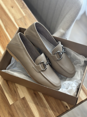 Încălțăminte - Loafers piele naturală - bej