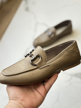 Loafers piele naturală - bej [1]