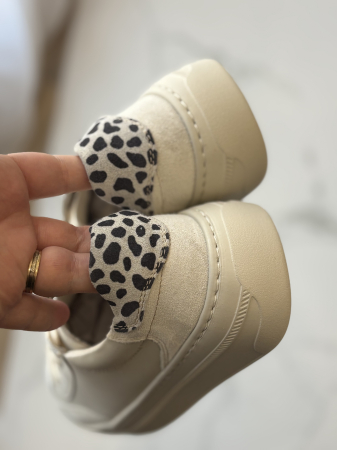 Sneakers piele naturală - bej [2]