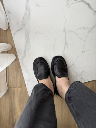 Loafers piele naturală - negru [1]