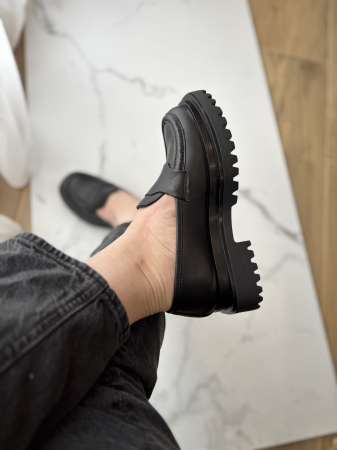 Încălțăminte - Loafers piele naturală - negru