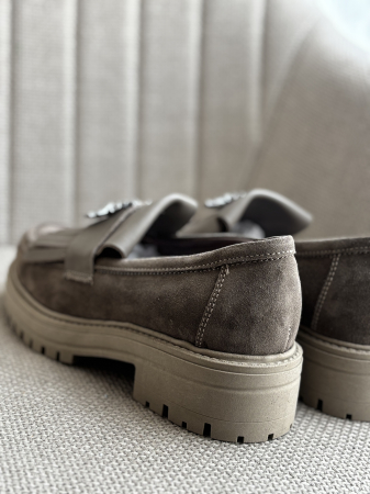 Loafers piele naturală întoarsă -maro accesoriu [5]