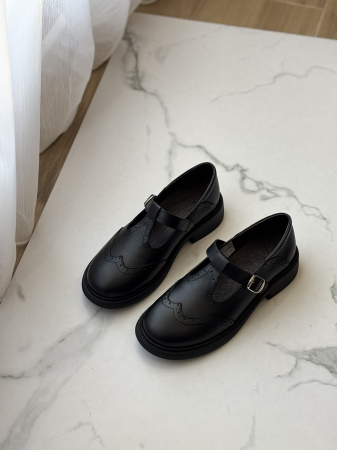 Pantofi piele Mary Jane - black [6]