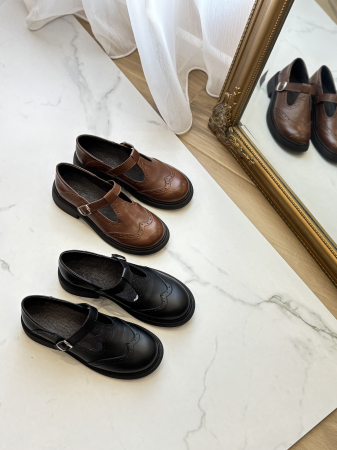 Pantofi piele Mary Jane - black [5]