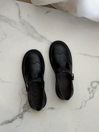 Pantofi piele Mary Jane - black [3]