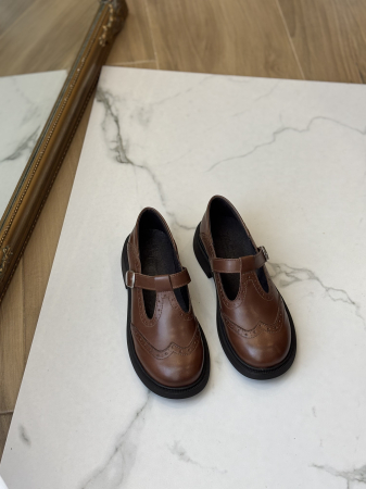 Pantofi piele Mary Jane - brown [3]