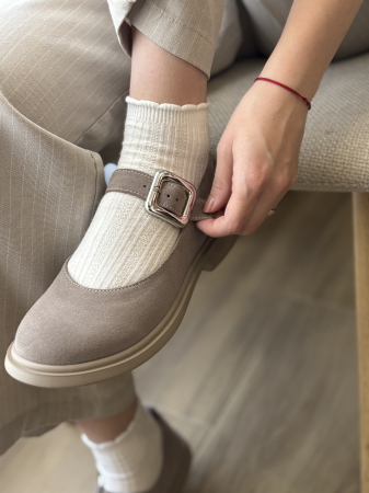 Încălțăminte - PREMIUM Pantofi piele naturală - cu bareta