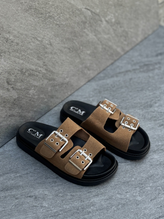 Încălțăminte - Papuci maro