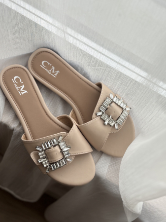 Încălțăminte - Papuci nude - accesoriu
