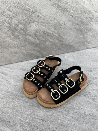 Încălțăminte - Sandale negre cu barete reglabile