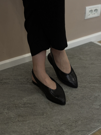 Încălțăminte - PREMIUM Balerini piele - black