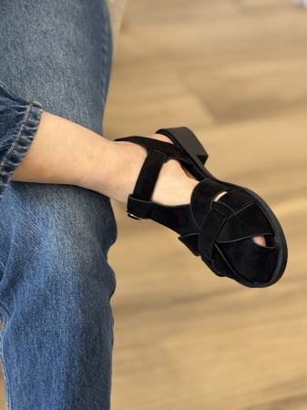 Încălțăminte - Sandale negre - new trend