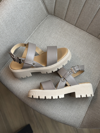 Încălțăminte - Sandale piele naturală - grej