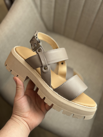 Sandale piele naturală - grej [1]