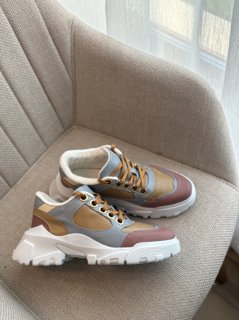 Încălțăminte - Sneakers din piele - bleu