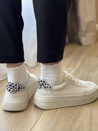 Încălțăminte - Sneakers piele naturală - bej